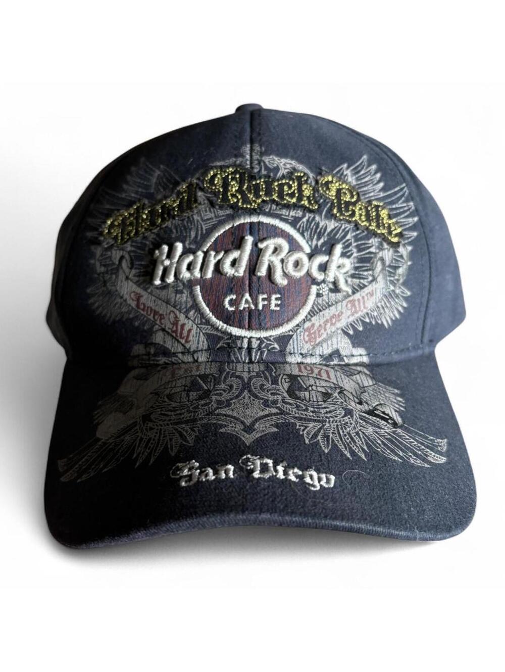 Fire Y2K vintage Hard Rock Cafe San Diego navy blue cap